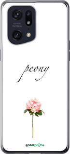 Силіконовий чехол Півонія для Oppo Find X5 Pro - 4366u-2603 изображение 