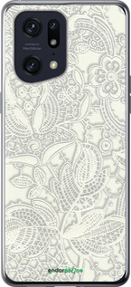 Силіконовий чехол Біле мереживо для Oppo Find X5 Pro - 4383u-2603 изображение 