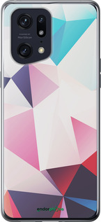 Силиконовый чехол Геометрия 3 для Oppo Find X5 Pro - 4415u-2603 изображение 