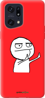 Силиконовый чехол Мем для Oppo Find X5 Pro - 4578u-2603 изображение 