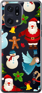 Силиконовый чехол Новогодний 1 для Oppo Find X5 Pro - 4614u-2603 изображение 