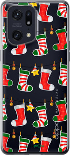 Силиконовый чехол Новогодний 9 для Oppo Find X5 Pro - 4622u-2603 изображение 