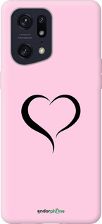 Силиконовый чехол Сердце 1 для Oppo Find X5 Pro - 4730u-2603 изображение 