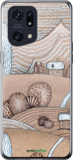 Силиконовый чехол Сказочные холмы для Oppo Find X5 Pro - 4749u-2603 изображение 