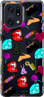 Силиконовый чехол stickers для Oppo Find X5 Pro - 4757u-2603 изображение 