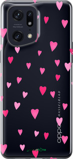 Силиконовый чехол Сердечки 2 для Oppo Find X5 Pro - 4763u-2603 изображение 