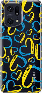 Силиконовый чехол Сердца UA для Oppo Find X5 Pro - 5292u-2603 изображение 