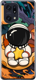 Силиконовый чехол Астронавт и звезда для Oppo Find X5 Pro - 5326u-2603 изображение 