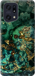 Силиконовый чехол Мрамор золото богатство для Oppo Find X5 Pro - 5419u-2603 изображение 