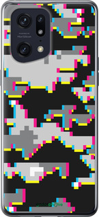 Силиконовый чехол Пиксельный камуфляж для Oppo Find X5 Pro - 5481u-2603 изображение 