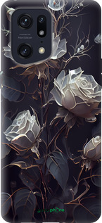 Силиконовый чехол Розы 2 для Oppo Find X5 Pro - 5550u-2603 изображение 