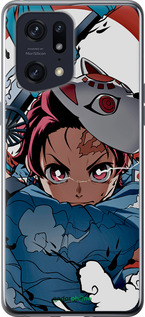 Силиконовый чехол Танджиро Камадо для Oppo Find X5 Pro - 5574u-2603 изображение 