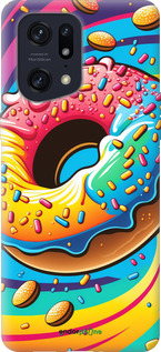 Силіконовий чехол Пончик веселка для Oppo Find X5 Pro - 5584u-2603 изображение 