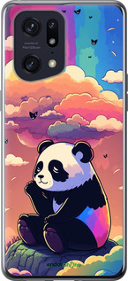 Силиконовый чехол Панда в облаках для Oppo Find X5 Pro - 5585u-2603 изображение 