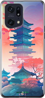 Силиконовый чехол Япония монастырь для Oppo Find X5 Pro - 5590u-2603 изображение 
