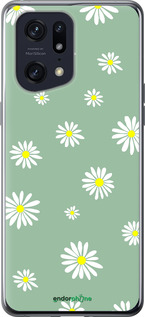 Силиконовый чехол Ромашки v4 для Oppo Find X5 Pro - 5603u-2603 изображение 