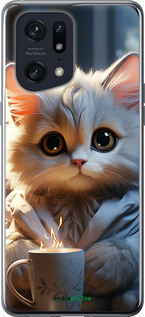 Силиконовый чехол White cat для Oppo Find X5 Pro - 5646u-2603 изображение 