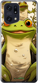 Силіконовий чехол Весела жаба для Oppo Find X5 Pro - 5658u-2603 изображение 
