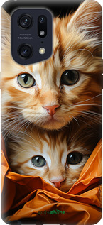 Силиконовый чехол Котики 2 для Oppo Find X5 Pro - 5664u-2603 изображение 
