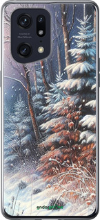 Силиконовый чехол 'Зимний пейзаж' для Oppo Find X5 Pro изображение 3