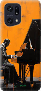 Силиконовый чехол Чехол для телефона Мужчина за Роялем для Oppo Find X5 Pro - 5938u-2603 изображение 