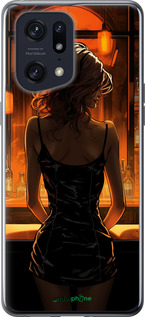 Силиконовый чехол Чехол для телефона Девушка в баре для Oppo Find X5 Pro - 5947u-2603 изображение 