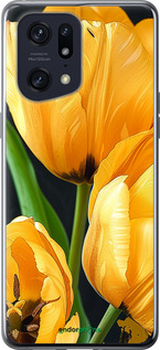 Силиконовый чехол Желтые тюльпаны для Oppo Find X5 Pro - 5991u-2603 изображение 