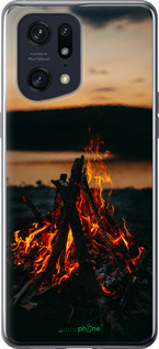 Силиконовый чехол Огонь для Oppo Find X5 Pro - 6021u-2603 изображение 