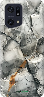 Силиконовый чехол Серый мрамор для Oppo Find X5 Pro - 6041u-2603 изображение 