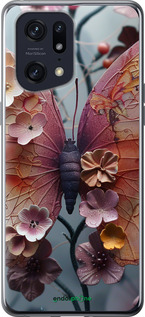 Силиконовый чехол Fairy Butterfly для Oppo Find X5 Pro - 6048u-2603 изображение 