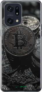 Силиконовый чехол Black Bitcoin для Oppo Find X5 Pro - 6090u-2603 изображение 