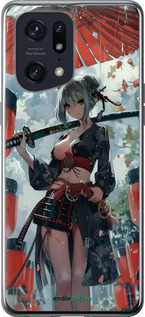 Силиконовый чехол Гейша-воин для Oppo Find X5 Pro - 6124u-2603 изображение 