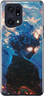 Силіконовий чехол Сатору Годжо для Oppo Find X5 Pro - 6129u-2603 изображение 