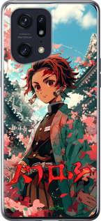 Силиконовый чехол Tanjiro Kamado для Oppo Find X5 Pro - 6132u-2603 изображение 