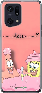 Силиконовый чехол Спанч Боб для Oppo Find X5 Pro - 6282u-2603 изображение 