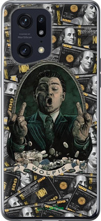 Силиконовый чехол Волк с валл стрит для Oppo Find X5 Pro - 6287u-2603 изображение 