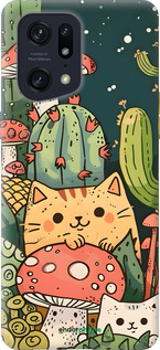 Силіконовий чехол Коти гриби для Oppo Find X5 Pro - 6321u-2603 изображение 