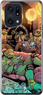 Силиконовый чехол Черепашки нинзя для Oppo Find X5 Pro - 6346u-2603 изображение 