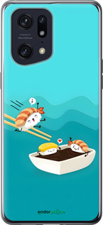 Силиконовый чехол Суши для Oppo Find X5 Pro - 6354u-2603 изображение 