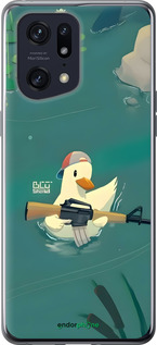 Силиконовый чехол Уточка с автоматом для Oppo Find X5 Pro - 6356u-2603 изображение 