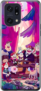 Силиконовый чехол Гравити Фолз для Oppo Find X5 Pro - 6365u-2603 изображение 