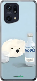 Силиконовый чехол Пес водка для Oppo Find X5 Pro - 6368u-2603 изображение 