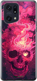 Силиконовый чехол Череп арт для Oppo Find X5 Pro - 6385u-2603 изображение 