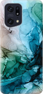 Силиконовый чехол С красочной абстрактной картиной Соленые берега для Oppo Find X5 Pro - 6405u-2603 изображение 