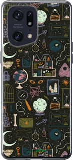 Силиконовый чехол Колдовской принт для Oppo Find X5 Pro - 6425u-2603 изображение 