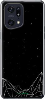 Силіконовий чехол Чорно білі абстрактні гори для Oppo Find X5 Pro - 6437u-2603 изображение 