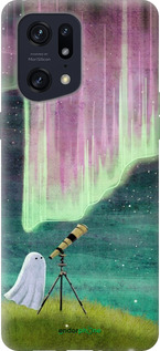 Силиконовый чехол Привидение и звезды для Oppo Find X5 Pro - 6443u-2603 изображение 