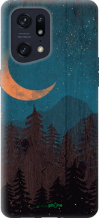 Силиконовый чехол Звездный лес для Oppo Find X5 Pro - 6480u-2603 изображение 