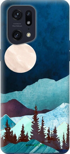 Силіконовий чехол Гірська ідилія нічний краєвид для Oppo Find X5 Pro - 6488u-2603 изображение 