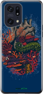 Силиконовый чехол Сердце моря для Oppo Find X5 Pro - 6506u-2603 изображение 